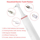 Electric Tooth Polisher Tooth Cleaner with 4 Different Shapes Working Heads + Teeth Polishing Tool Accessories