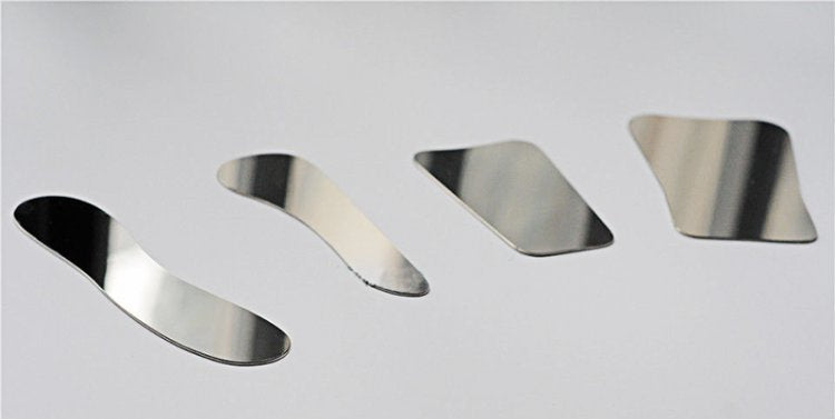 Dental Lab 4pcs Stainless Steel Mirror and Photographic Black Background Board