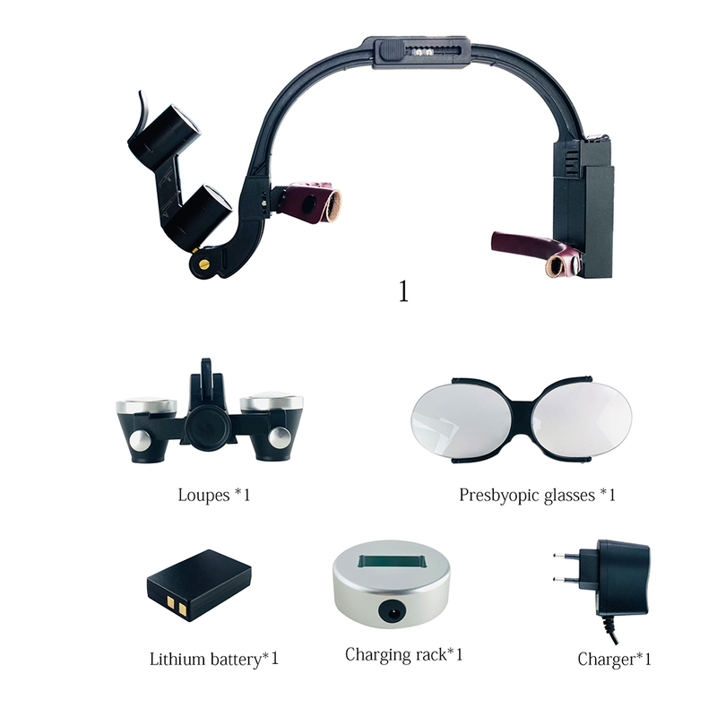 (Only Batteries) 3.5X Dental Surgical Medical Binocular Loupes