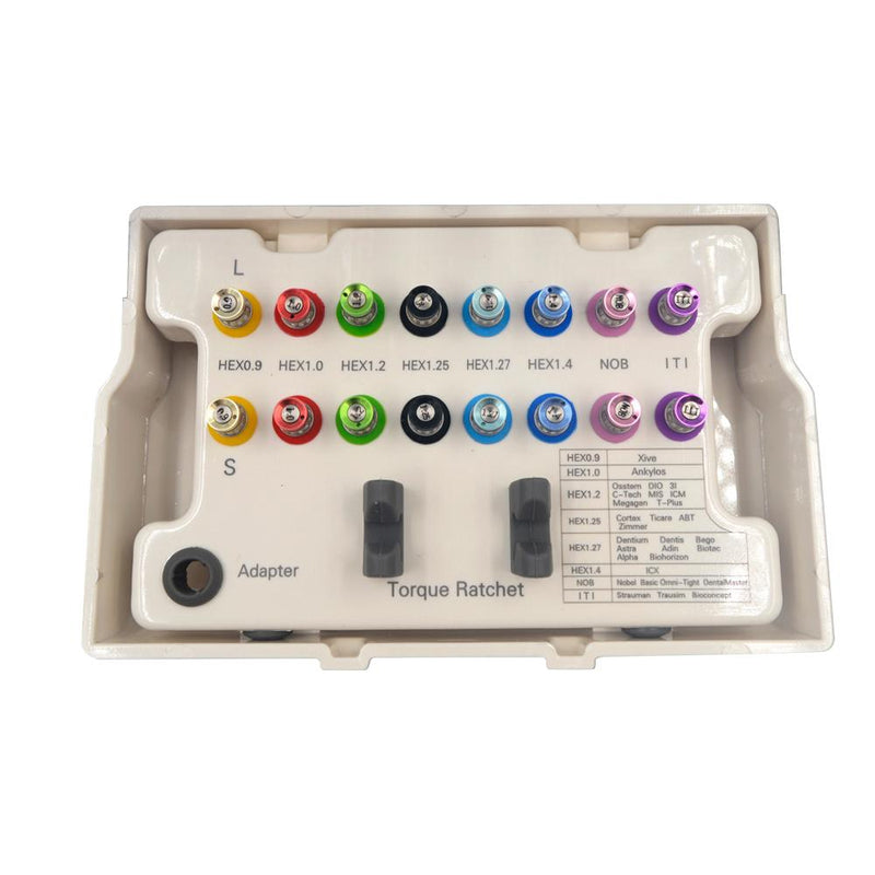Complete Dental Implant Kit with Universal Wrench, Ratchet Drivers & Repair Tools - Prosthetic 10-70NCM - Ideal for Dentists & Oral Surgeons, Easy to Use & Versatile.
