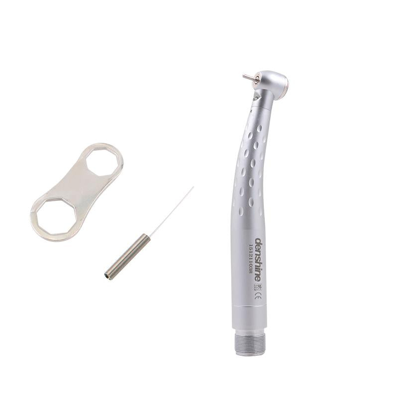 High-Torque Fiber Optic Handpiece - 2-Hole, 3-Spray, Push Button, Oval Handle