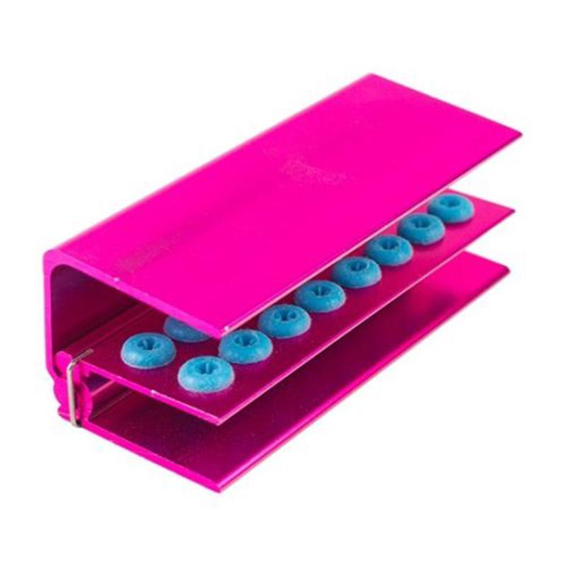 Autoclavable Aluminum Bur Block with Cover, 16-Hole for FG Burs (High-Speed)
