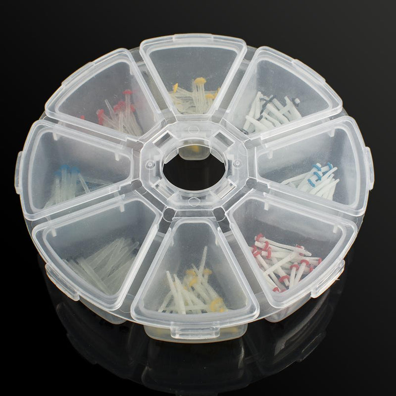 Dental Fiber Post Kit, 200-Piece Glass Quartz Restorative Set (1.2-1.8mm Diameter)