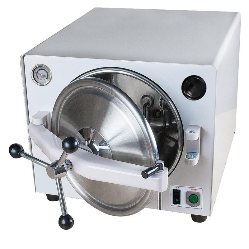 18L Automatic Vacuum Steam Sterilizer - Dental Autoclave with Pressure Gauge & Display
