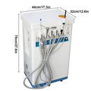 Portable Dental Delivery Treatment Cart Unit Equipment Mobile & Compressor