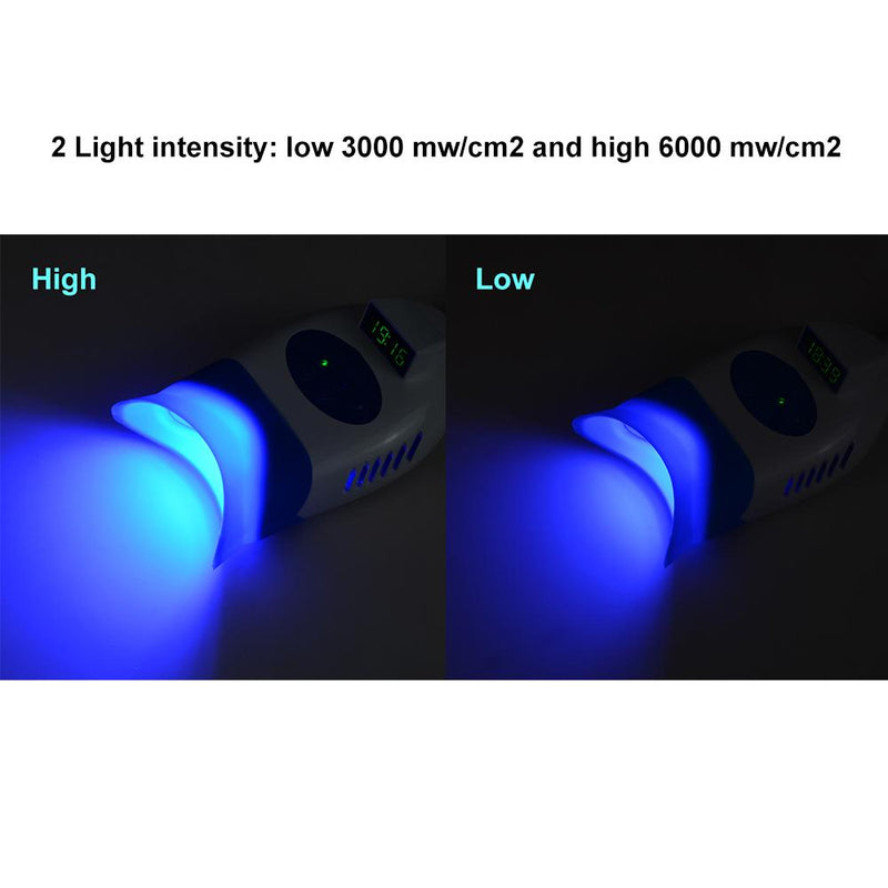 10-LED Dental Whitening Lamp with Adjustable Arm Holder for Tabletop Use