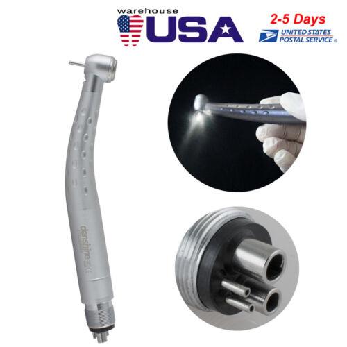 4-Hole E-Type LED Fiber Optic High-Speed Handpiece with 3-Button Control & High Torque