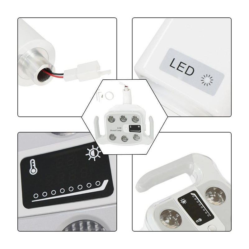 Enhance Your Dental Practice with the Operation Light for Dental Unit Chair - Shadowless 9W Lamp with Adjustable Color Temperature & LCD Display (φ22mm Joint)