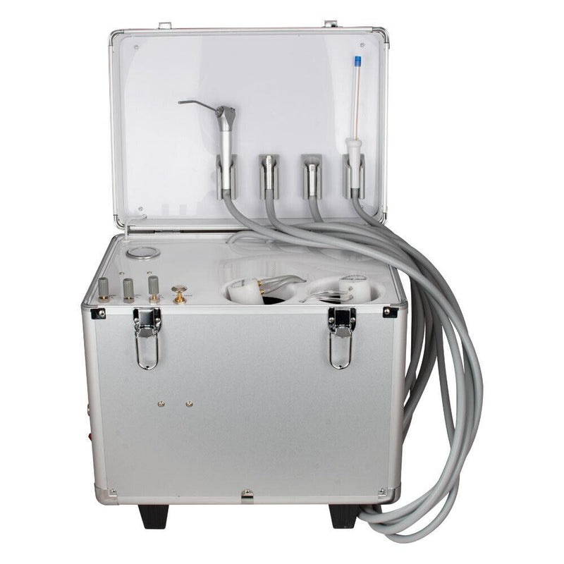 Portable Dental Delivery Unit - Complete with Syringe, Suction & 4-Hole Connector