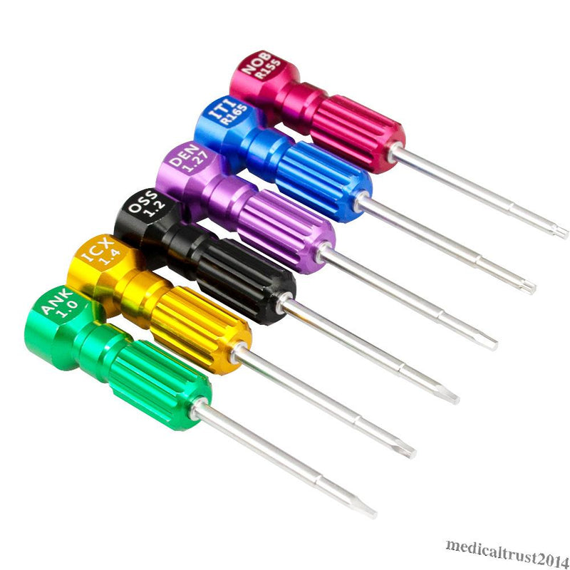 Dental Implant Screw Driver Kit  - Essential 6pc Set for Effective Restoration Surgery & Implant Tools