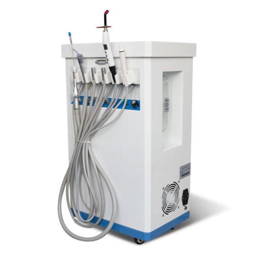 Portable Dental Delivery Treatment Cart Unit Equipment Mobile & Compressor