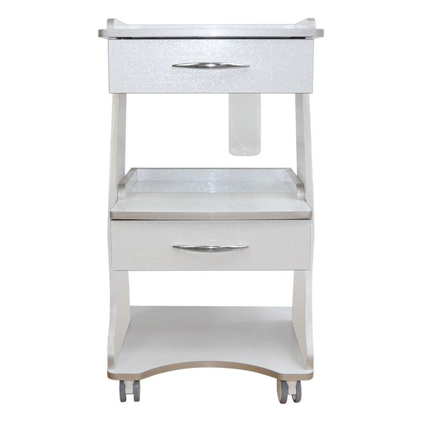Mobile Dental Cart with Built-in Socket, Water Bottle Holder & Rolling Trolley Base