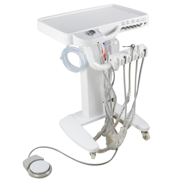 4-HOLE Dental Delivery Mobile Cart Unit Equipment no compressor