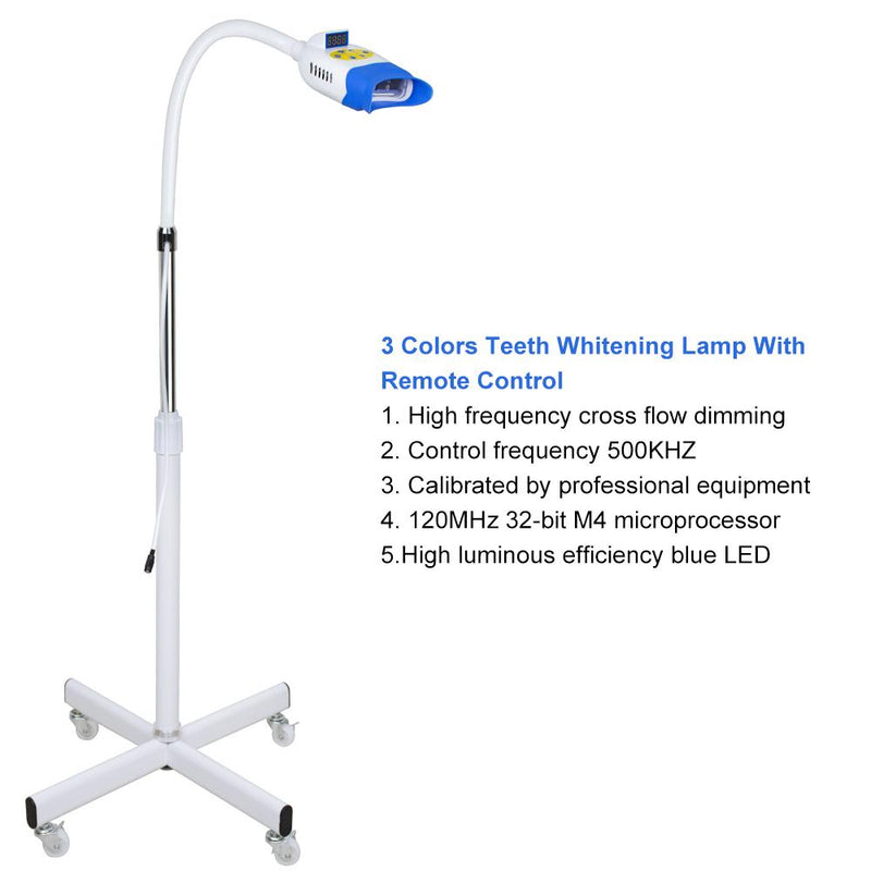 3-Color Light Therapy System for Teeth Whitening - LED Lamp with Remote