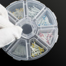 Dental Fiber Post Kit, 200-Piece Glass Quartz Restorative Set (1.2-1.8mm Diameter)