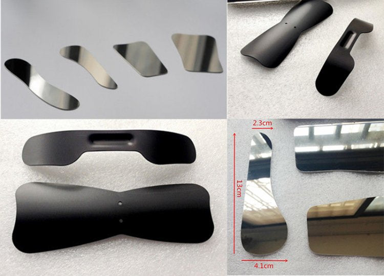 Dental Lab 4pcs Stainless Steel Mirror and Photographic Black Background Board