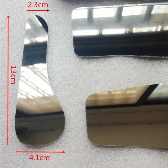 Dental Lab 4pcs Stainless Steel Mirror and Photographic Black Background Board