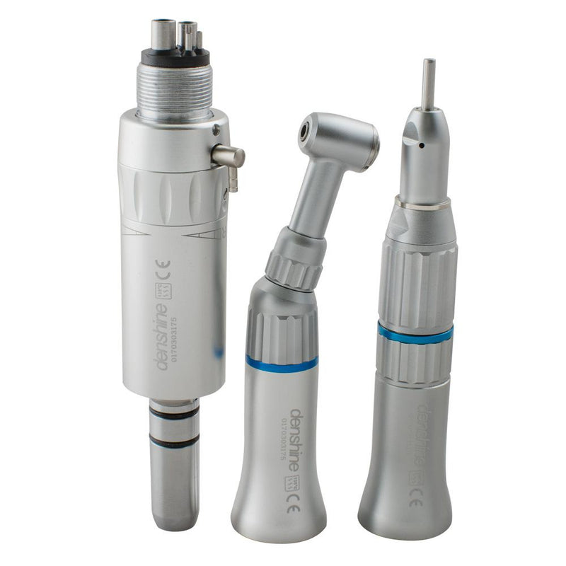 Low Speed Dental Handpiece Kit with Push Button 4-Hole E-Type Contra Angle