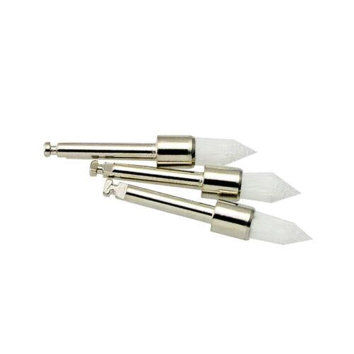 100 Pcs Dental Prophy Brush White Nylon Tapered Type Polishing Brush