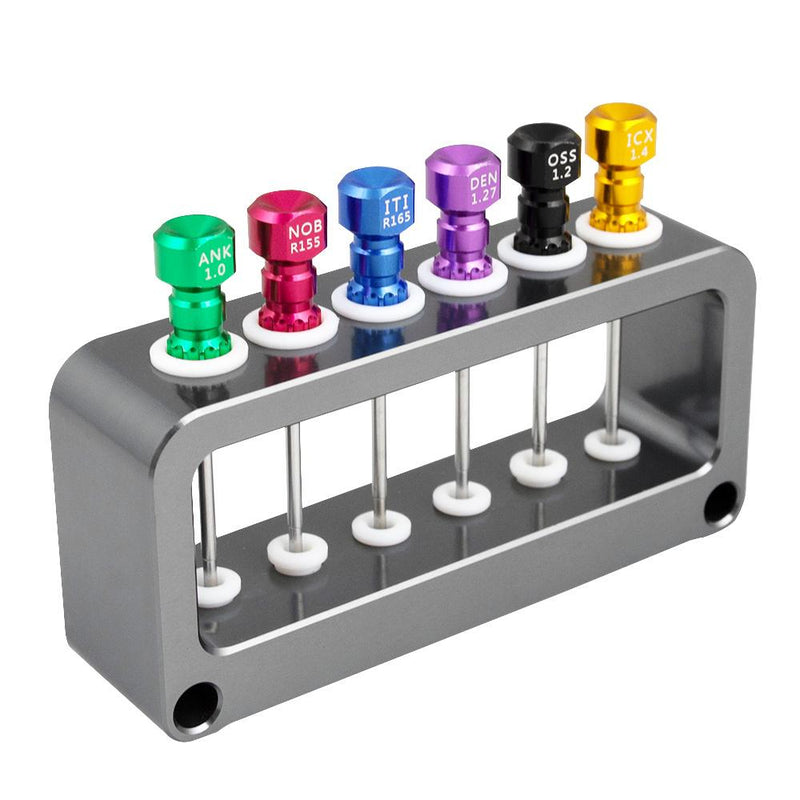 Dental Implant Screw Driver Kit  - Essential 6pc Set for Effective Restoration Surgery & Implant Tools