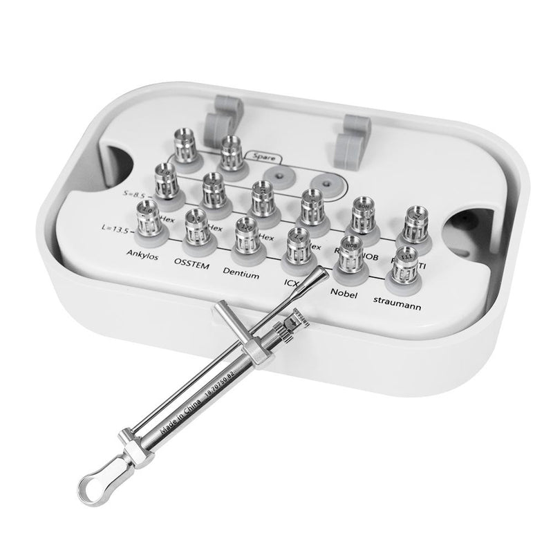Dental Implant Torque Wrench Ratchet Kit, 14-Piece Set