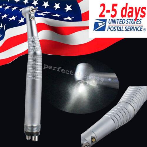 High-Speed Dental Handpiece with Fiber Optic Light and 3-Way Push Button (4-Hole Design)