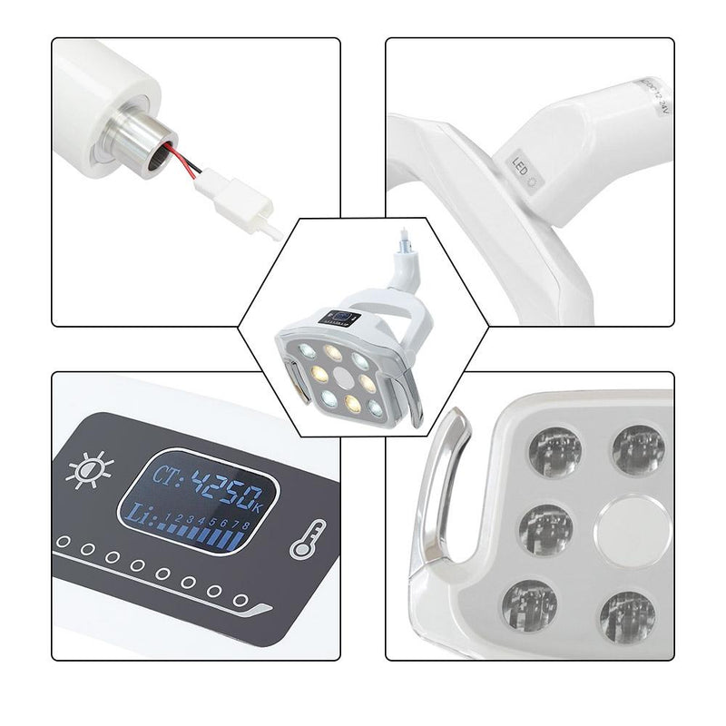 Dental LED Surgical Light - 12W with 8 Shadowless LEDs & Adjustable Color Temperature