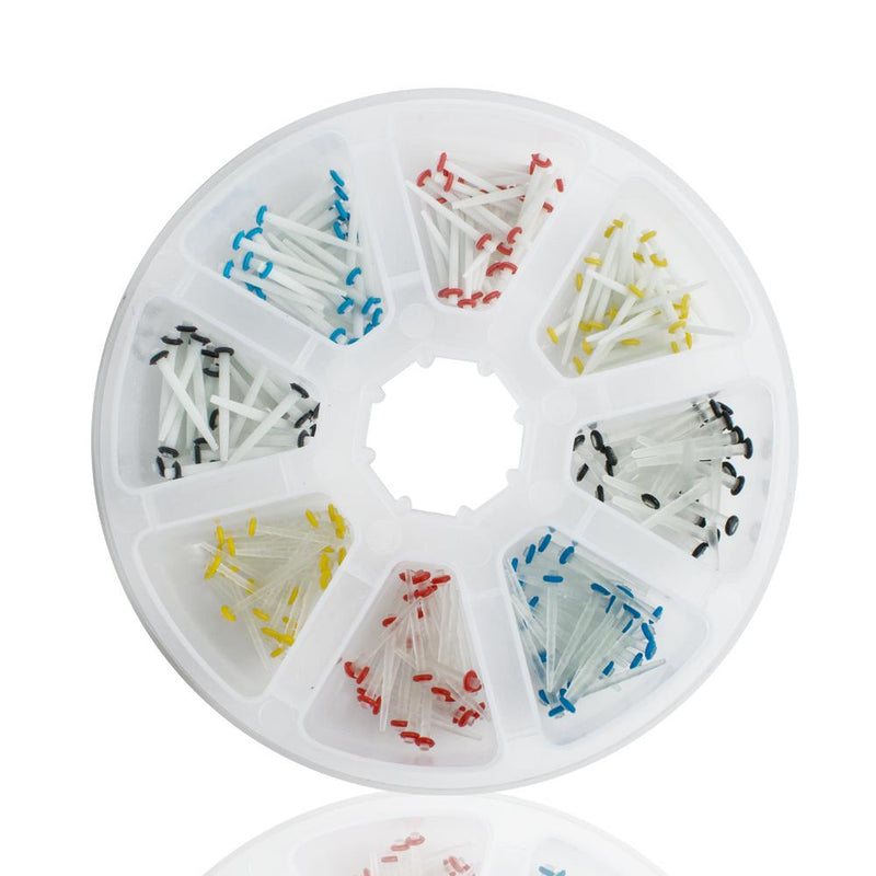 Dental Fiber Post Kit, 200-Piece Glass Quartz Restorative Set (1.2-1.8mm Diameter)
