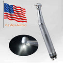 High-Speed Dental Handpiece with Fiber Optic Light and 3-Way Push Button (4-Hole Design)