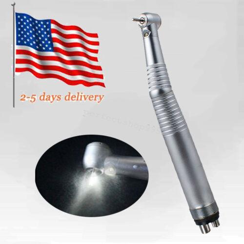 High-Speed Dental Handpiece with Fiber Optic Light and 3-Way Push Button (4-Hole Design)
