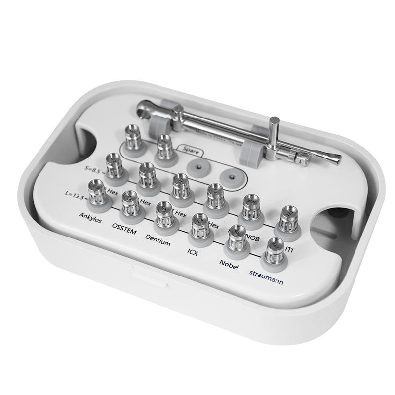 Dental Implant Torque Wrench Ratchet Kit, 14-Piece Set