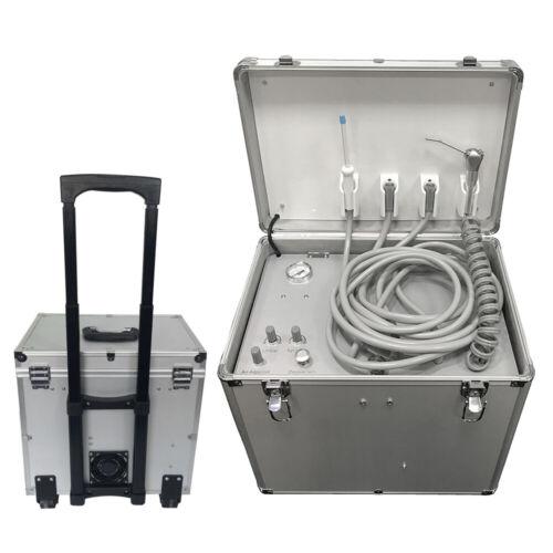 Mobile Dental Portable Rolling Case Delivery Unit /Three Way Syringe /Suction System 4 Holes