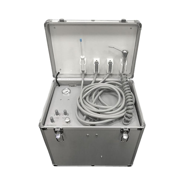 Mobile Dental Portable Rolling Case Delivery Unit /Three Way Syringe /Suction System 4 Holes