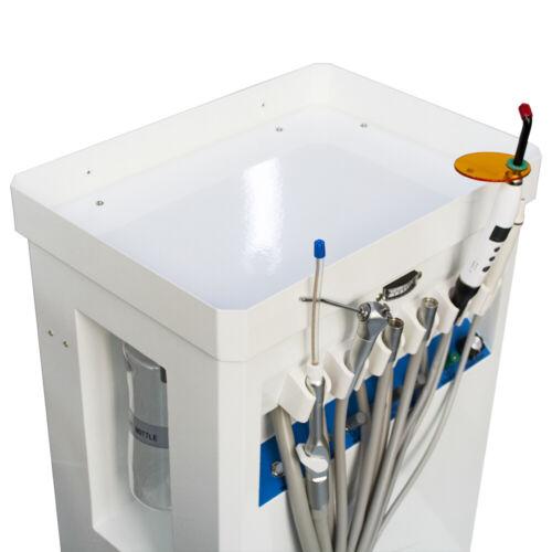 Portable Dental Delivery Treatment Cart Unit Equipment Mobile & Compressor