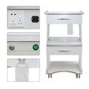 Mobile Dental Cart with Built-in Socket, Water Bottle Holder & Rolling Trolley Base
