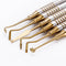 6Pcs/Set Dental Composite Resin Filling Spatula Titanium Plated Head