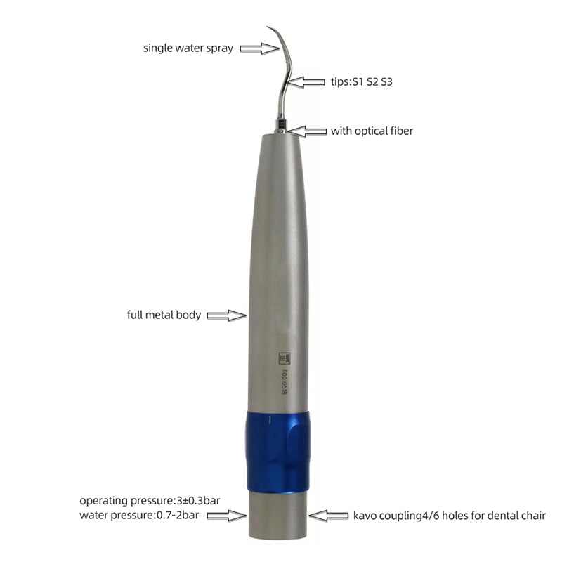 Dental Air Scaler Handpiece with LED Fiber 3 Torques