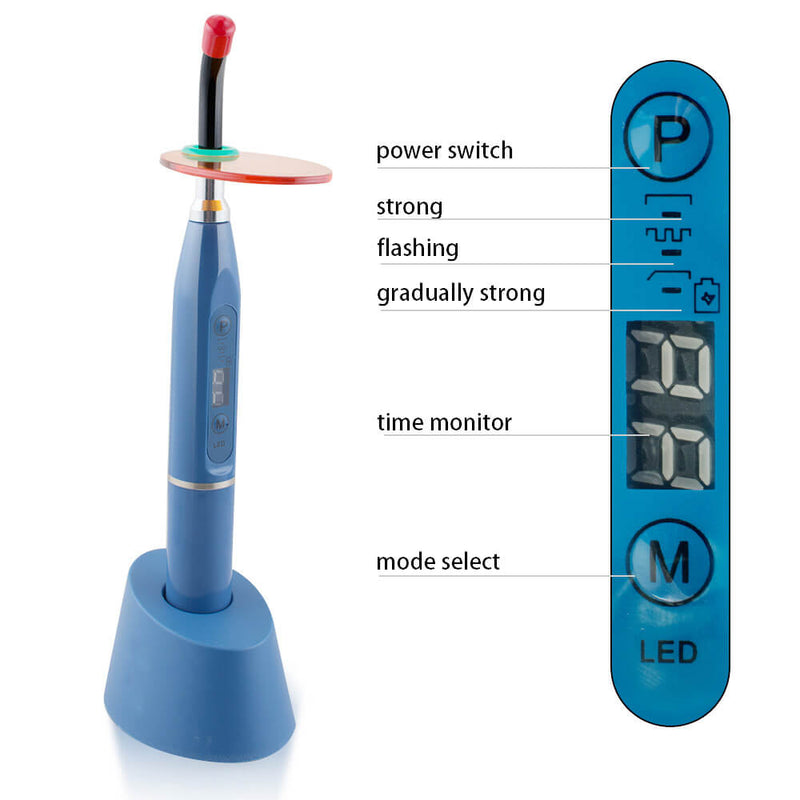 Dental 5W Wireless Cordless LED Curing Light Lamp 1500mw