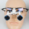 Dental Surgical Medical Binocular Loupes 3.5X 420mm Optical Glass Loupe with Black Frame