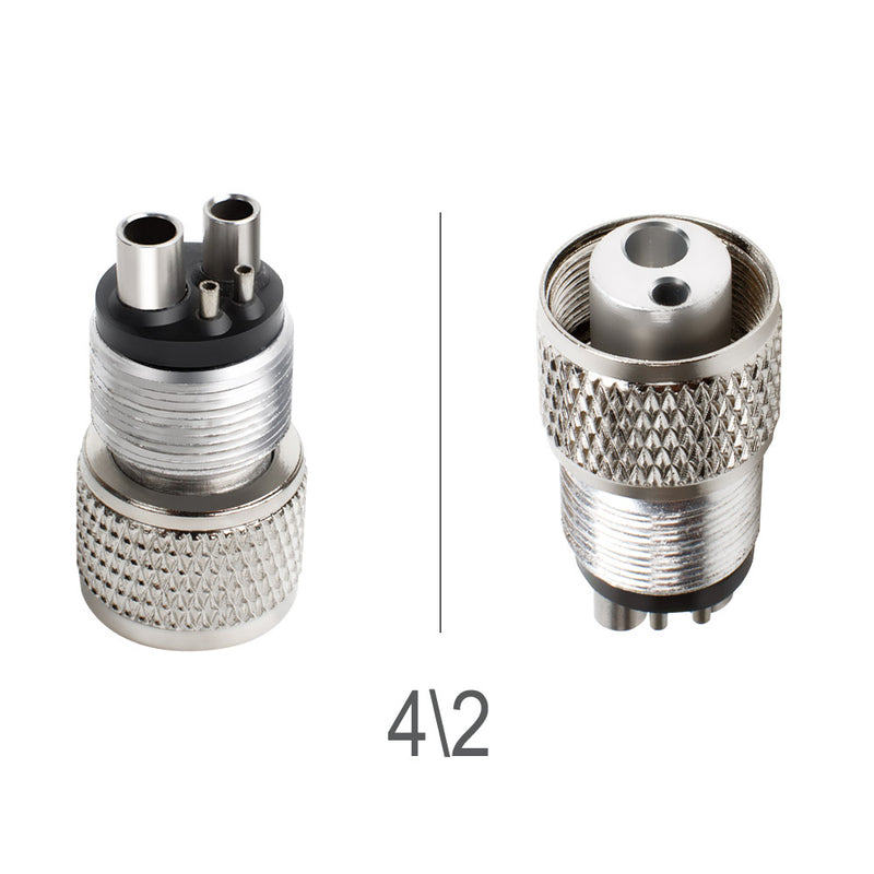 High Fast Speed Dental Handpiece Tubing Adapter Changer 4 Holes to 2 Holes