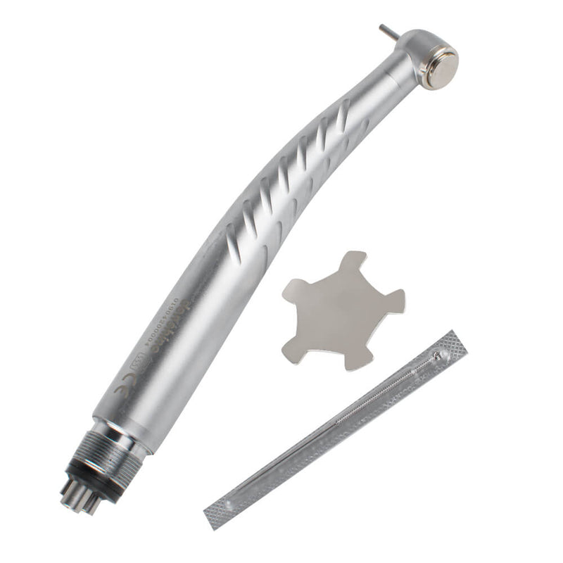 4-Hole Dental High Speed LED Handpiece Standard Torque Push Button 3 Water Spray
