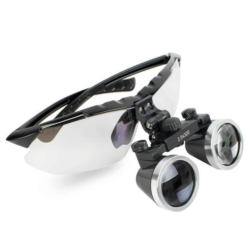 Dental Surgical Medical Binocular Loupes 2.5X 320mm Optical Glass Loupe for Dentist (Black)