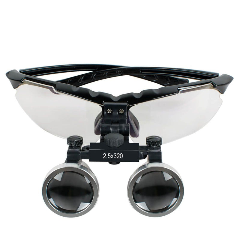 Dental Surgical Medical Binocular Loupes 2.5X 320mm Optical Glass Loupe for Dentist (Black)