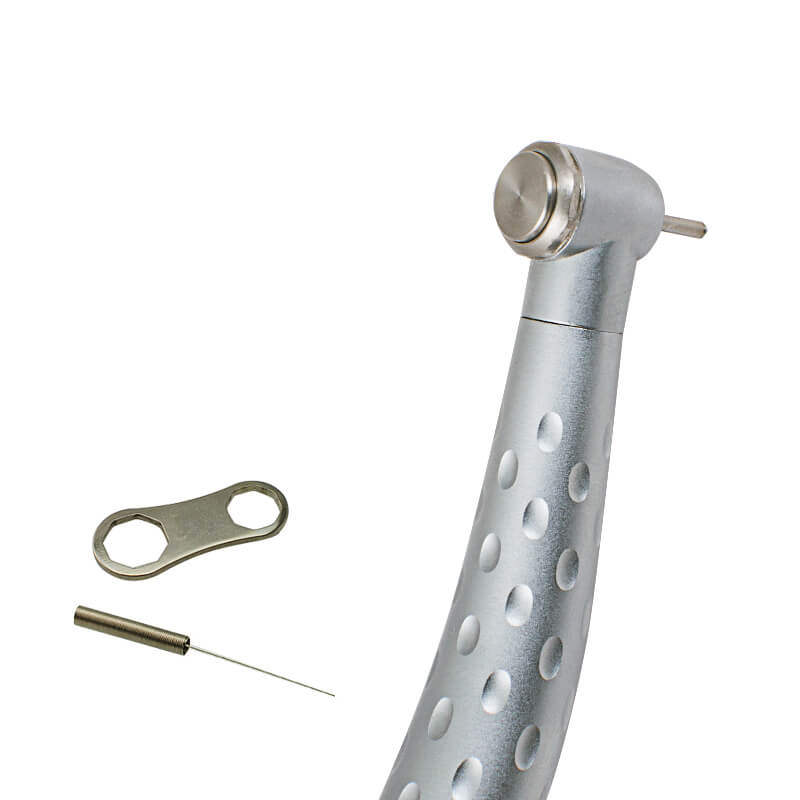 4 Hole Dental High Speed LED Handpiece Standard Torque Push Button 3 Water Spray with Oval Handle
