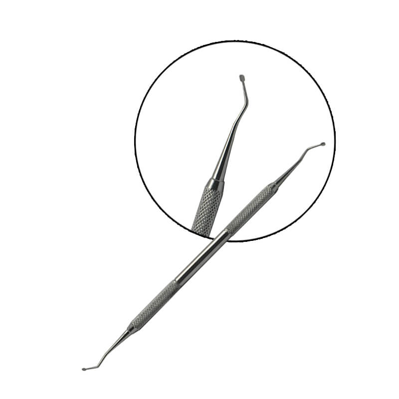 2 pcs Stainless Steel Dental Pick Double End