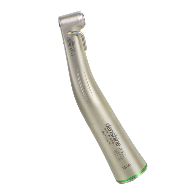 Dental Implant 20:1 Reduction Fiber Optic LED Push Button Contra Angle Handpiece