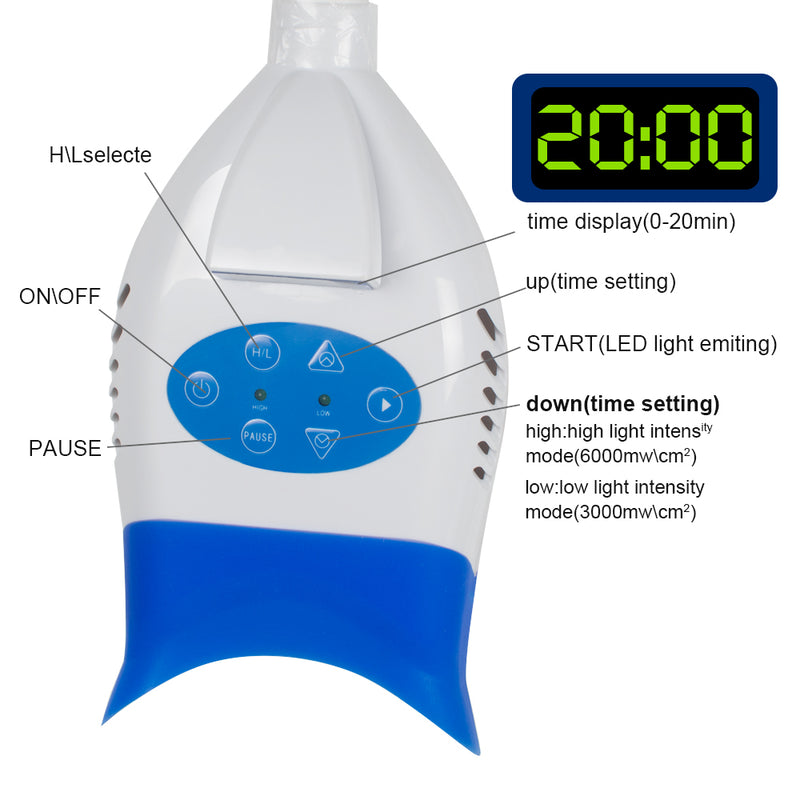 Dental Mobile Teeth Whitening Lamp Bleaching LED Light