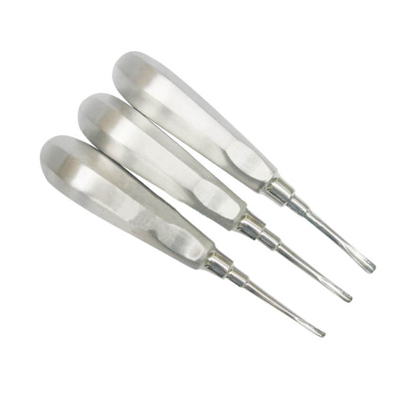 3 Pcs Dental Coupland Root Elevator Tooth Extracting Luxation Oral Surgery Tools