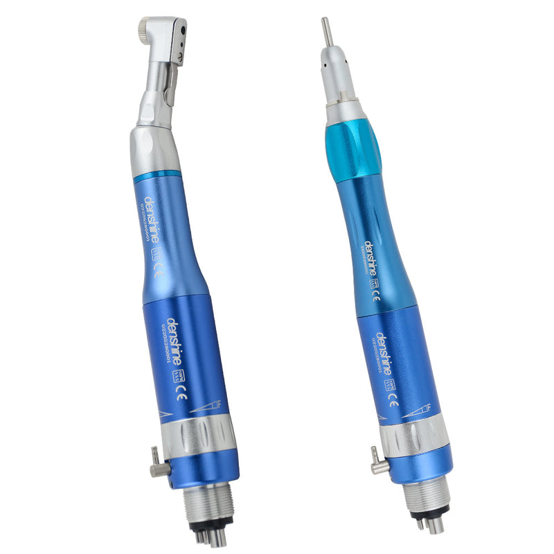 4 Holes Dental Colorful Low Speed Handpiece Kit Contra Angle Straight Air Motor