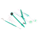 Dental Hygiene Kit 8 PCS Teeth Cleaning Tools Set Pick Mirror Floss Brushes